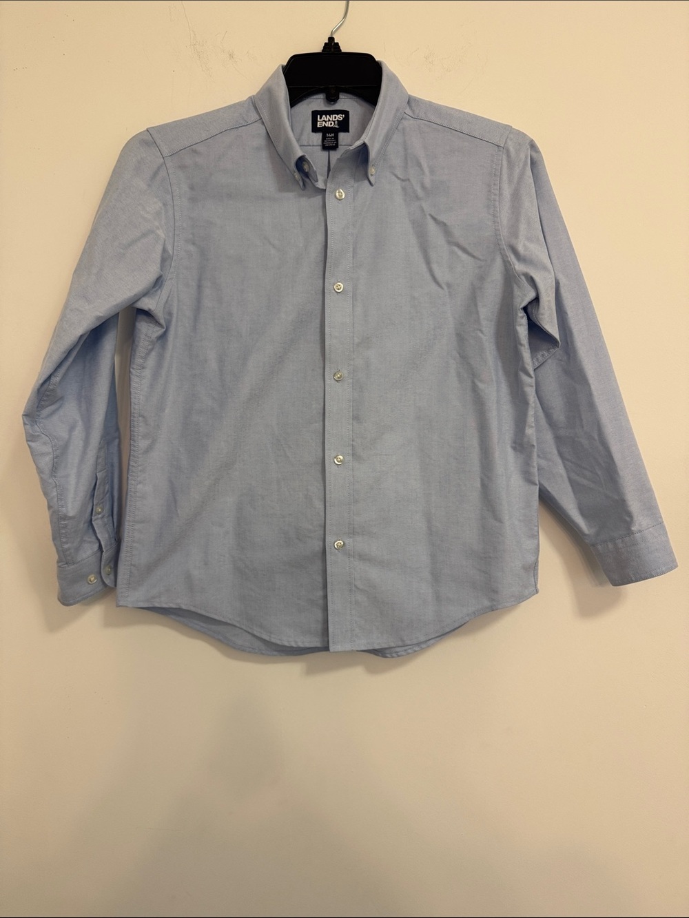 Lands' End Light Blue Button-Down Oxford Shirt